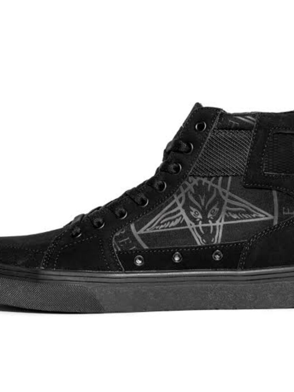 Blackcraft Cult:Normandy Black On Black High Top Sneaker.